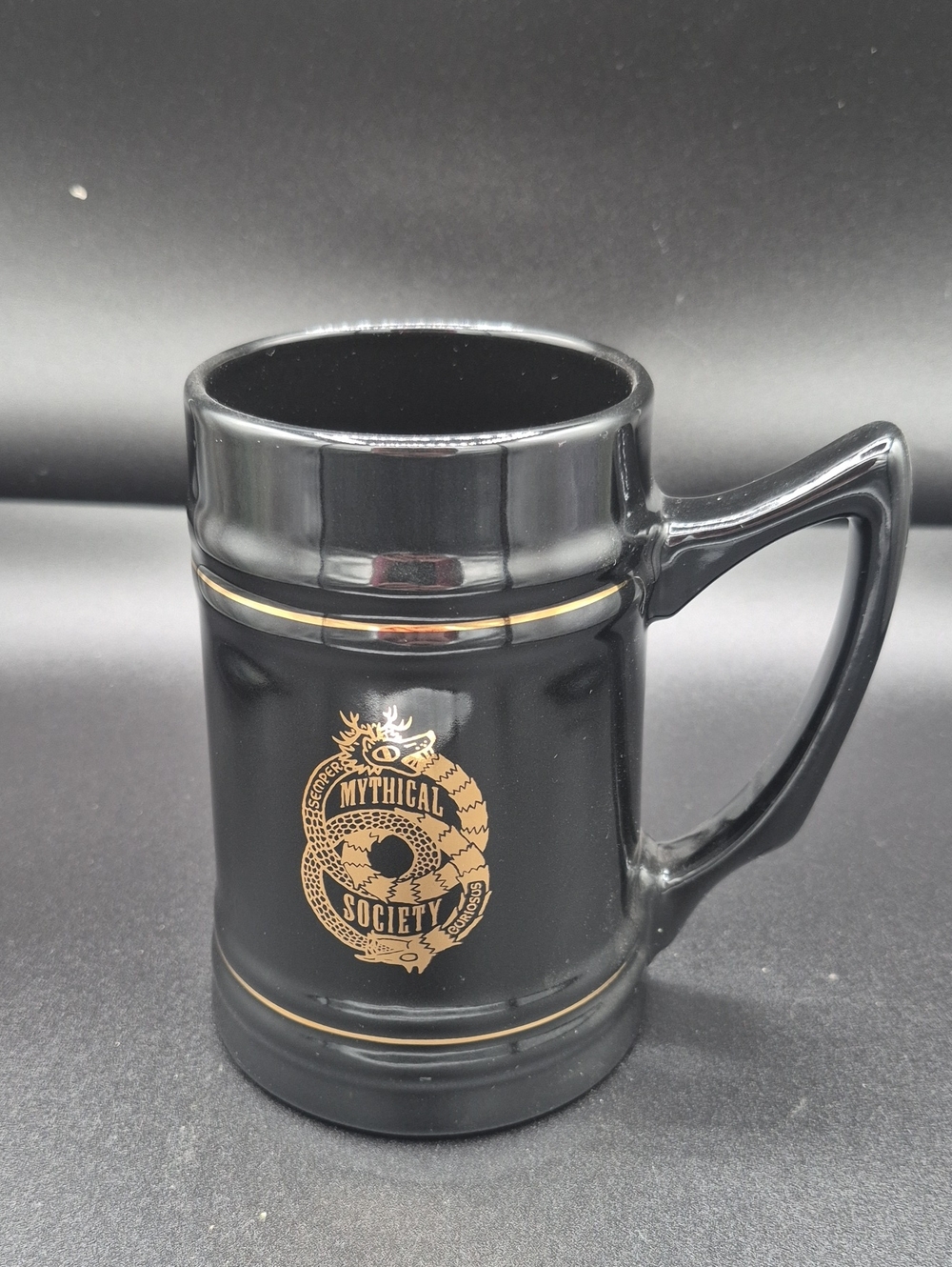 Black and Gold Ceramic Coffee Mug